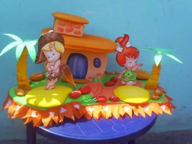 MuyAmeno.com: Centros de Mesa con los Picapiedras MuyAmeno.com: Centros de Mesa con los Picapiedras