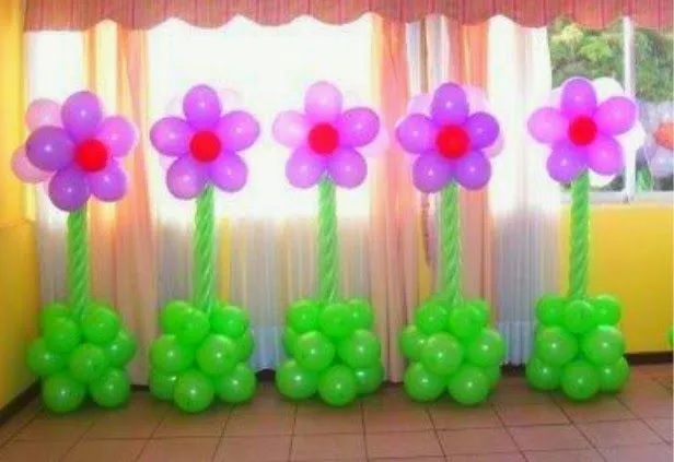 MuyAmeno.com: Decoracion de Baby Shower con Columnas de Globos ...