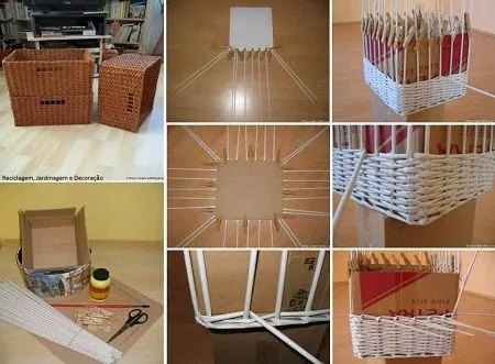 MuyVariado.com: Canastas de Papel, Manualidades Faciles MuyVariado.com: Canastas de Papel, Manualidades Faciles