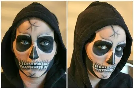 MuyVariado.com: Caras Pintadas para Halloween, Diseño Calavera