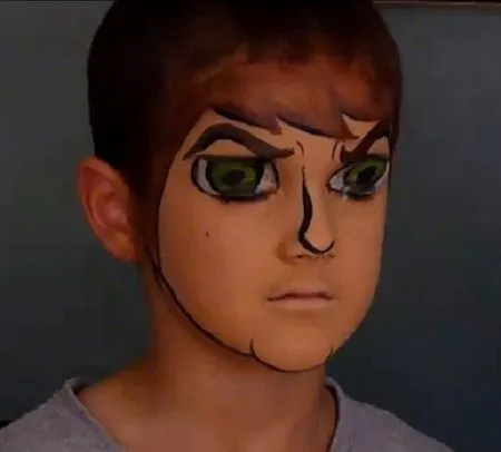MuyVariado.com: Caritas Pintadas, Diseño Ben 10, Paso a Paso MuyVariado.com: Caritas Pintadas, Diseño Ben 10, Paso a Paso