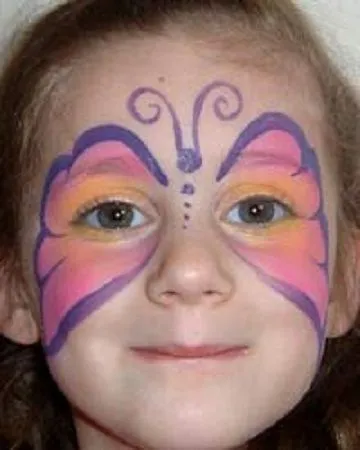 MuyVariado.com: Cómo Hacer Caritas Pintadas, Diseño Mariposa