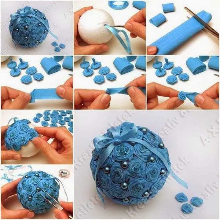MuyVariado.com: Esfera Romantica con Rosas de Papel, Manualidades ... MuyVariado.com: Esfera Romantica con Rosas de Papel, Manualidades ...