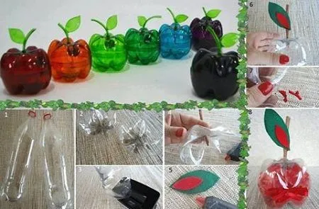 MuyVariado.com: Como Hacer Manzanas con Botellas de Plastico ... MuyVariado.com: Como Hacer Manzanas con Botellas de Plastico ...