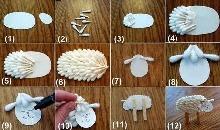 MuyVariado.com: Como Hacer Ovejas con Hisopos, Manualidades Paso a ... MuyVariado.com: Como Hacer Ovejas con Hisopos, Manualidades Paso a ...