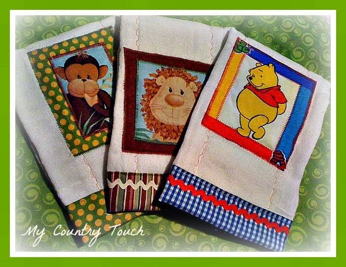 My Country Touch: CUTE BURP CLOTHS ------------ PAÑALES DE BEBE My Country Touch: CUTE BURP CLOTHS ------------ PAÑALES DE BEBE