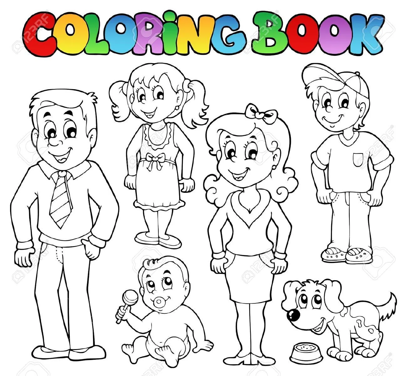 My family: Colorear la familia