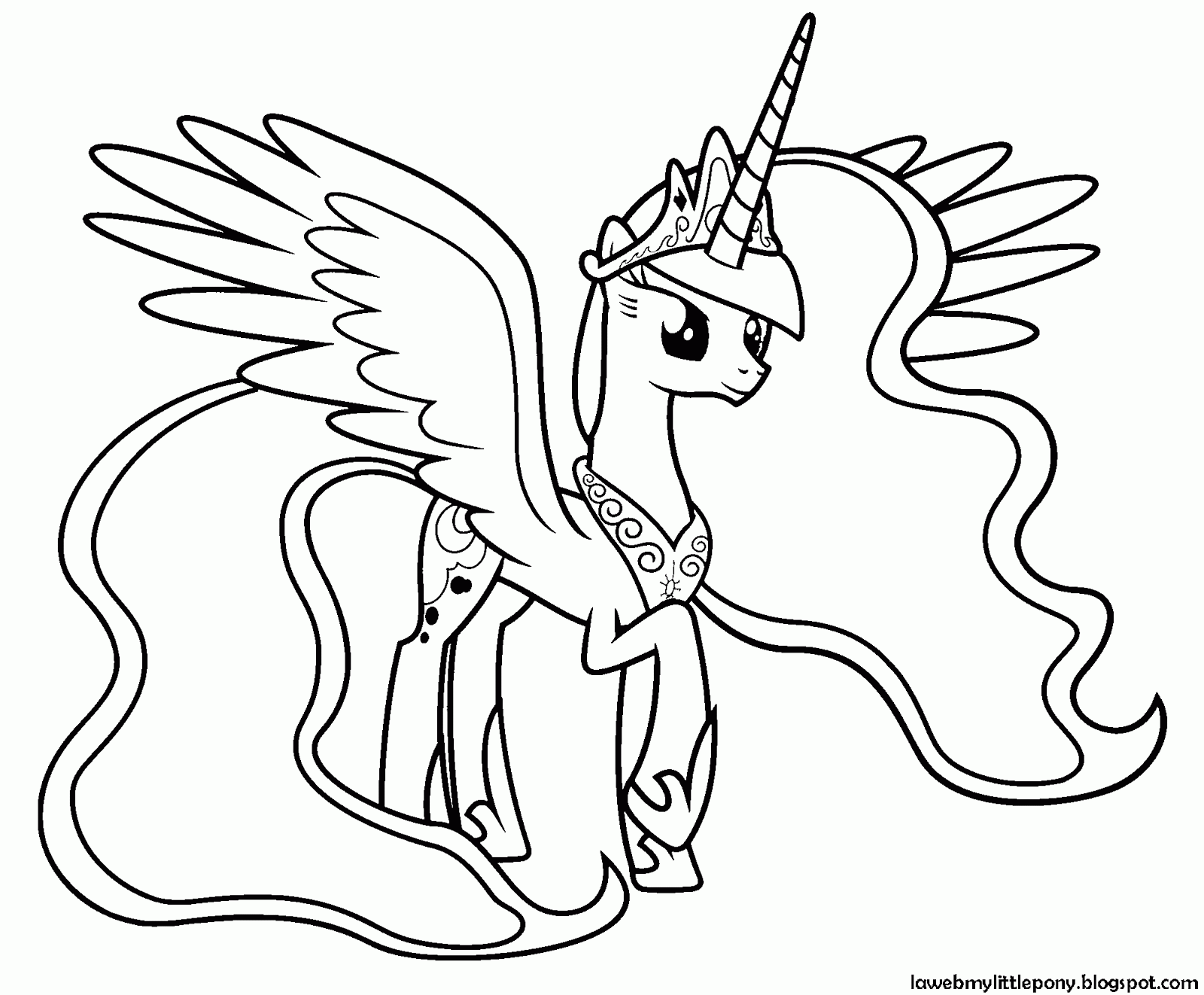 My Little Pony: Dibujos para colorear de la Princesa Luna de My ...