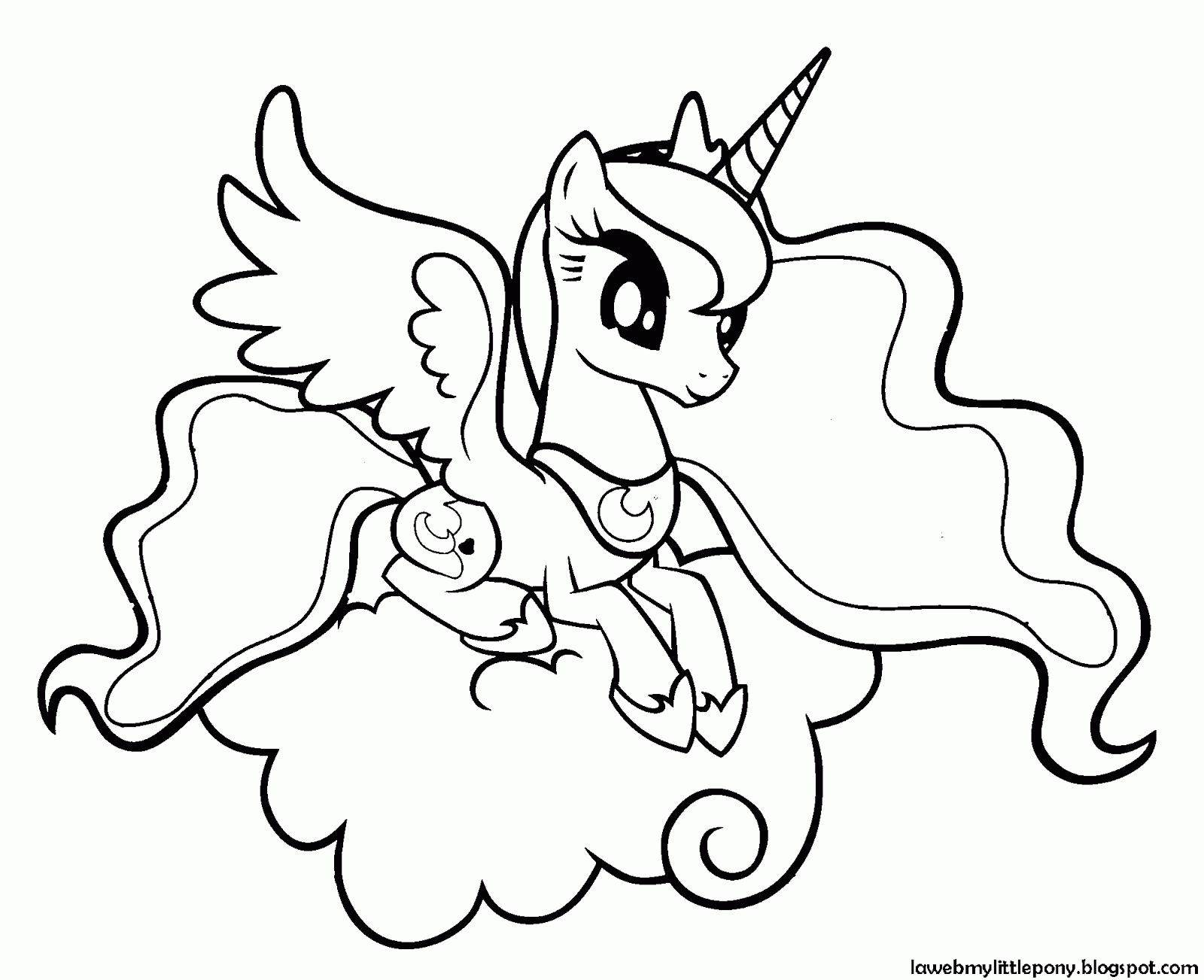 My Little Pony: Dibujos para colorear de la Princesa Luna de My ...