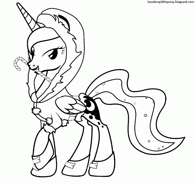 My Little Pony: Dibujos para colorear de la Princesa Luna de My ...