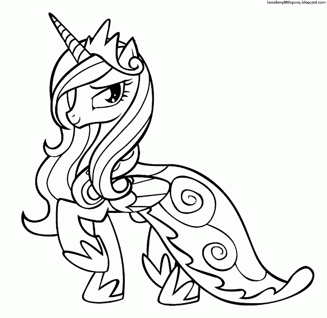 My Little Pony: Dibujos para colorear de la Princesa Cadance de My ...