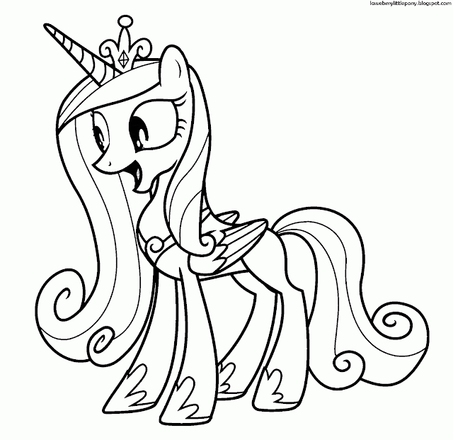 My Little Pony: Dibujos para colorear de la Princesa Cadance de My ...