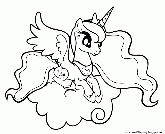 My Little Pony: Dibujos para colorear de la Princesa Luna de My ...