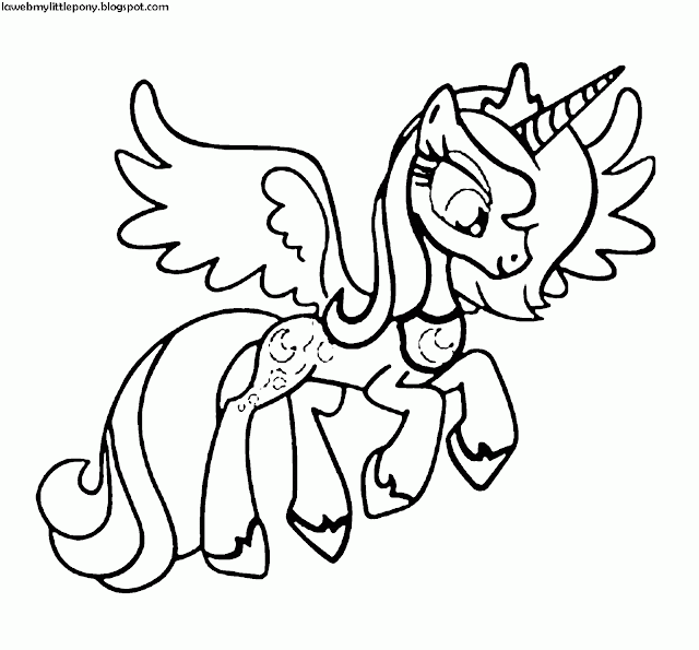 My Little Pony: Dibujos para colorear de la Princesa Luna de My ...