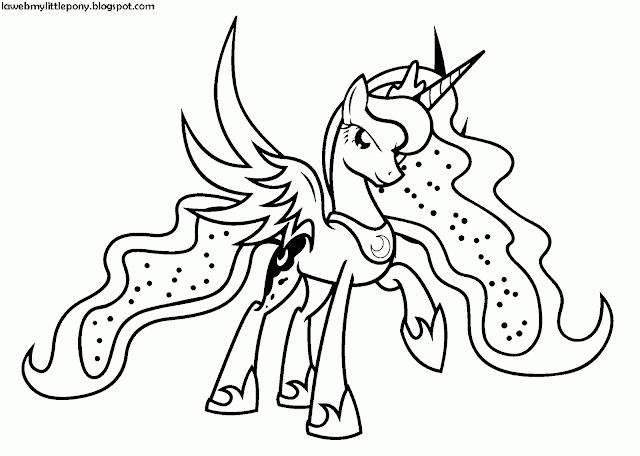 My Little Pony: Dibujos para colorear de la Princesa Luna de My ...