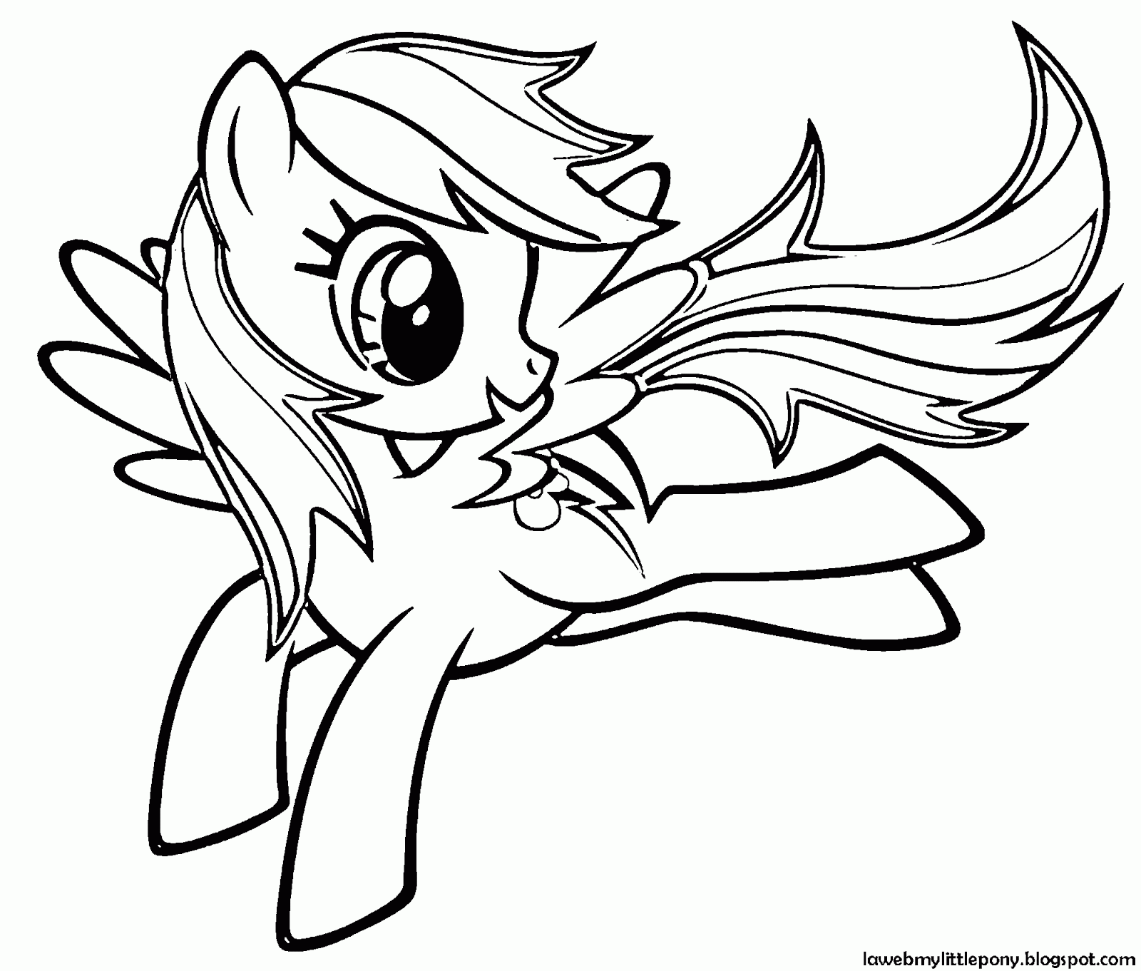 My Little Pony: Dibujos para colorear de Rainbow Dash de My Little ...