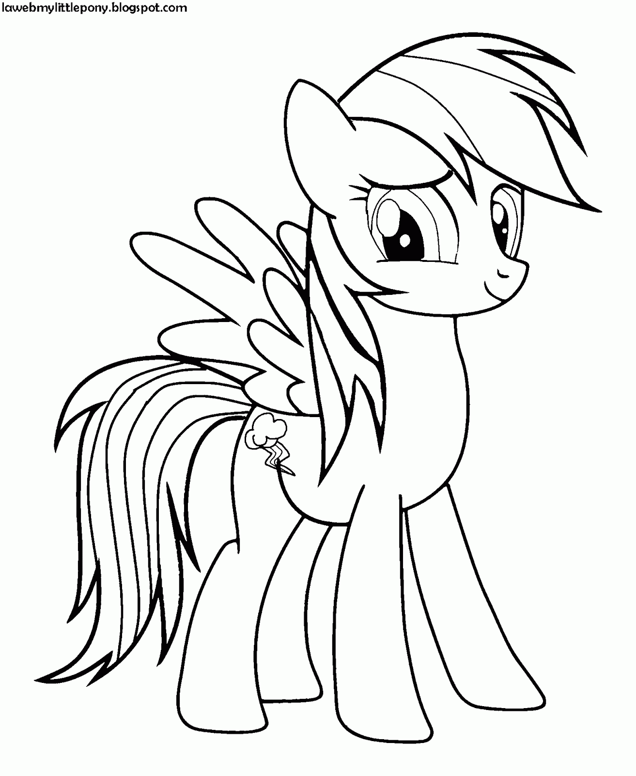 My Little Pony: Dibujos para colorear de Rainbow Dash de My Little ...