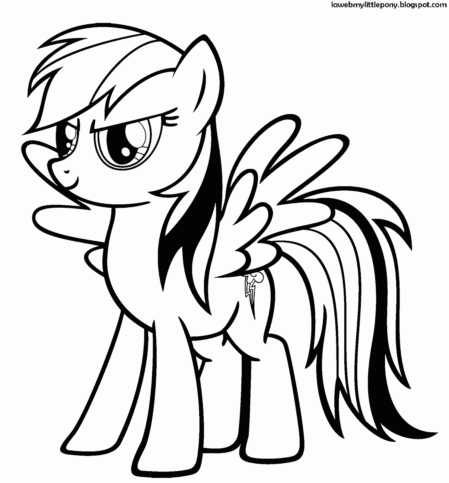 My Little Pony: Dibujos para colorear de Rainbow Dash de My Little ...