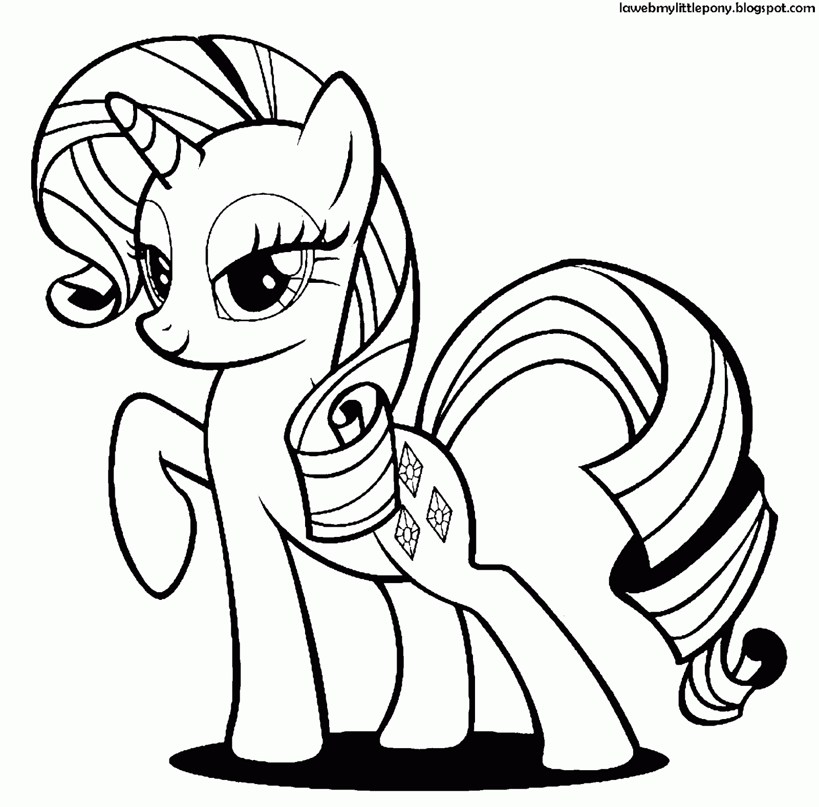 My Little Pony: Dibujos para colorear de Rarity de My Little Pony