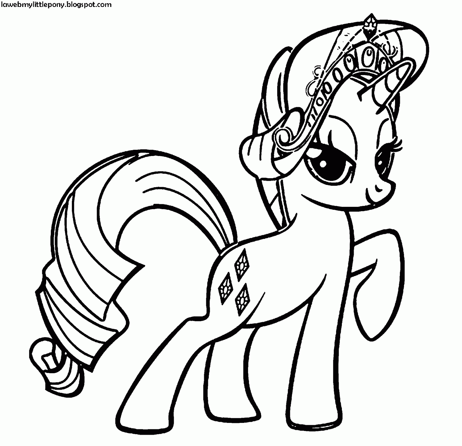 My Little Pony: Dibujos para colorear de Rarity de My Little Pony