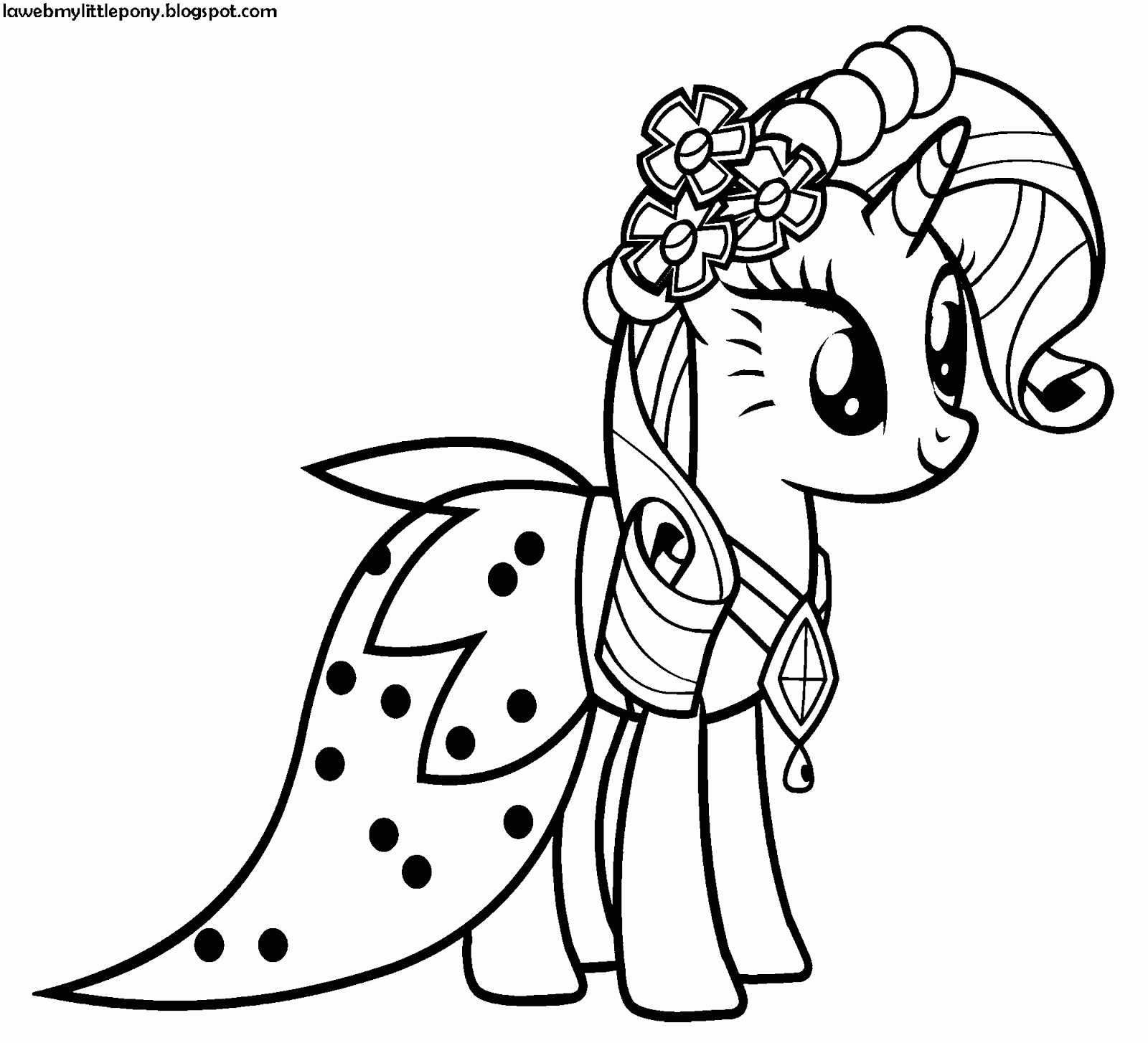 My Little Pony: Dibujos para colorear de Rarity de My Little Pony