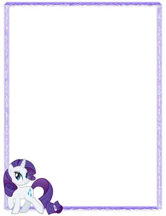 My Little Pony: Geniales bordes decorativos de hojas de My Little Pony