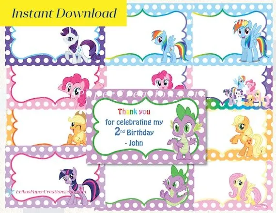 My Little Pony para imprimir le agradece por ErikasPaperCreations My Little Pony para imprimir le agradece por ErikasPaperCreations