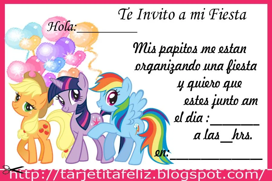 Tarjeta De Cumpleaños My Little Pony Danilo - Para Ella, Diseño Colorido - Incluye Sobre, 7 X 6 Pulgadas