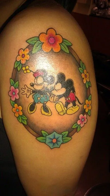 My Minnie and Mickey tattoo! Right after it was... - disneyink