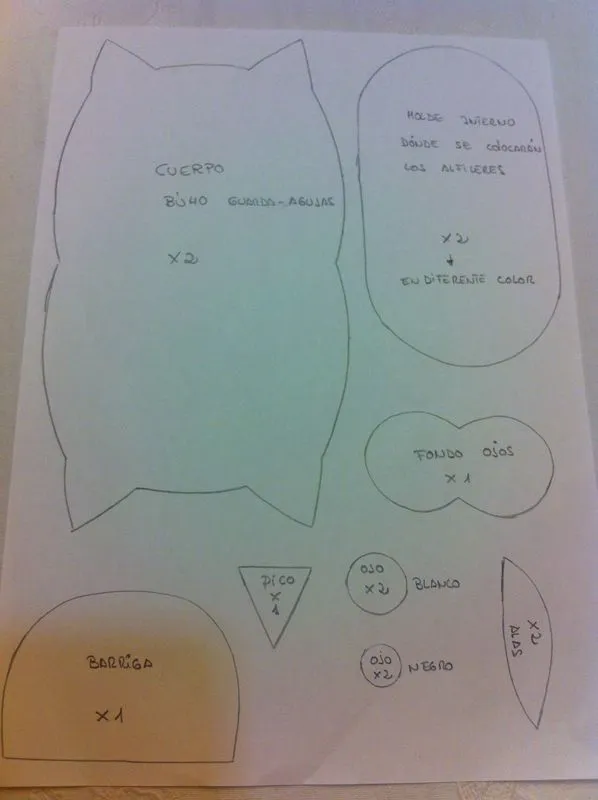 MY TALLER: GUARDA - AGUJAS BUHO FIELTRO