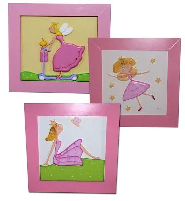 MyL Cuadros en Madera de Relieve: Cuadros Infantiles de Nena MyL Cuadros en Madera de Relieve: Cuadros Infantiles de Nena