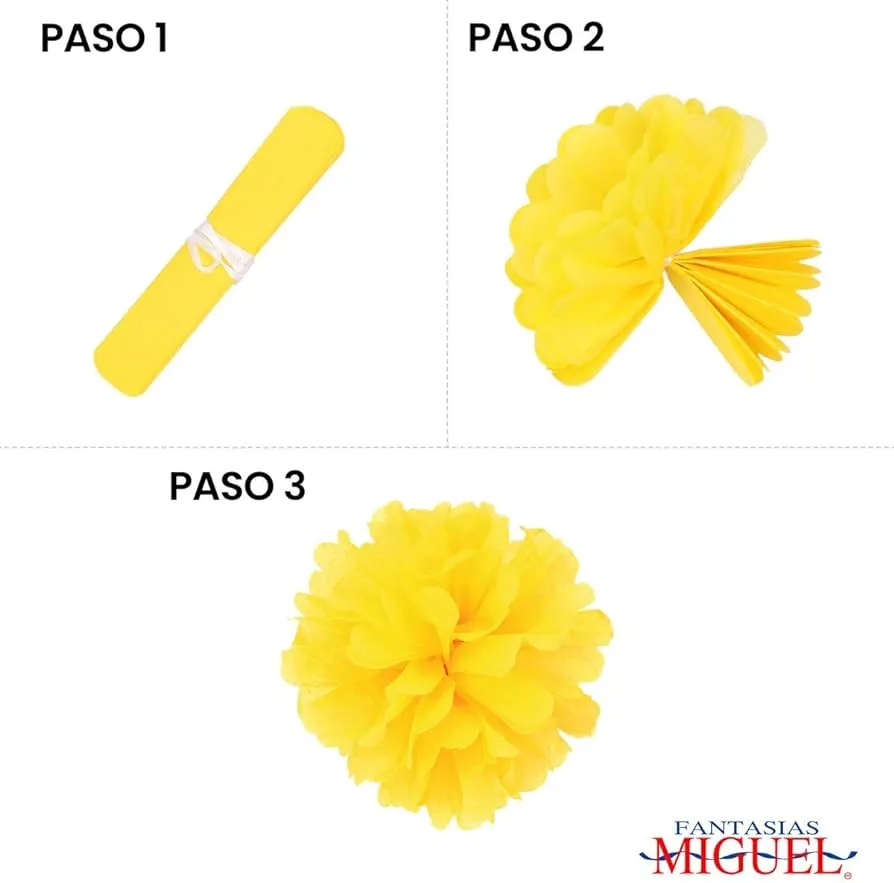 Mylin Flor PomPom de Papel China. Ideal para Adornar Fiestas, Cumpleaños, Eventos, Escenarios. Tamaño: 20cm Diámetro. Pack 3 piezas. Color Amarillo : Amazon.com.mx: Hogar y Cocina Mylin Flor PomPom de Papel China. Ideal para Adornar Fiestas, Cumpleaños, Eventos, Escenarios. Tamaño: 20cm Diámetro. Pack 3 piezas. Color Amarillo : Amazon.com.mx: Hogar y Cocina