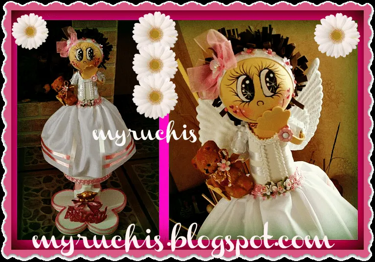 Myruchis: Centros de Mesa de Bautizos. MyruAngelita Abigail