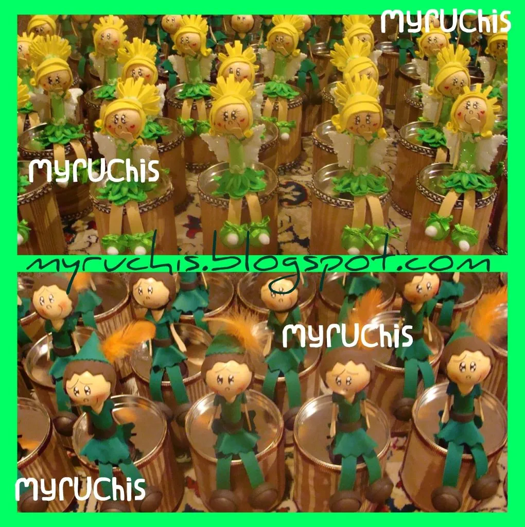 Myruchis: Dulceros Infantiles. Tinkerbell y Peter Pan