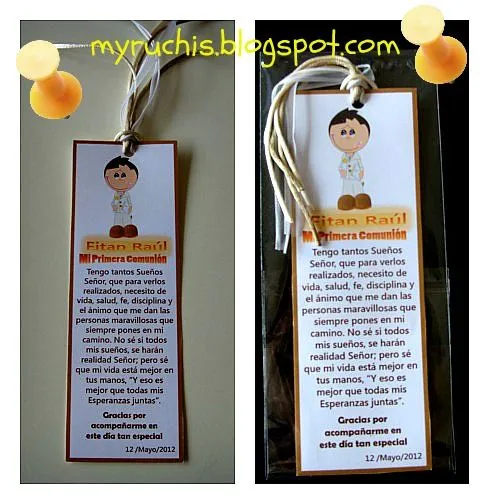 Myruchis: Recuerdos Primera Comunión. Separadores.