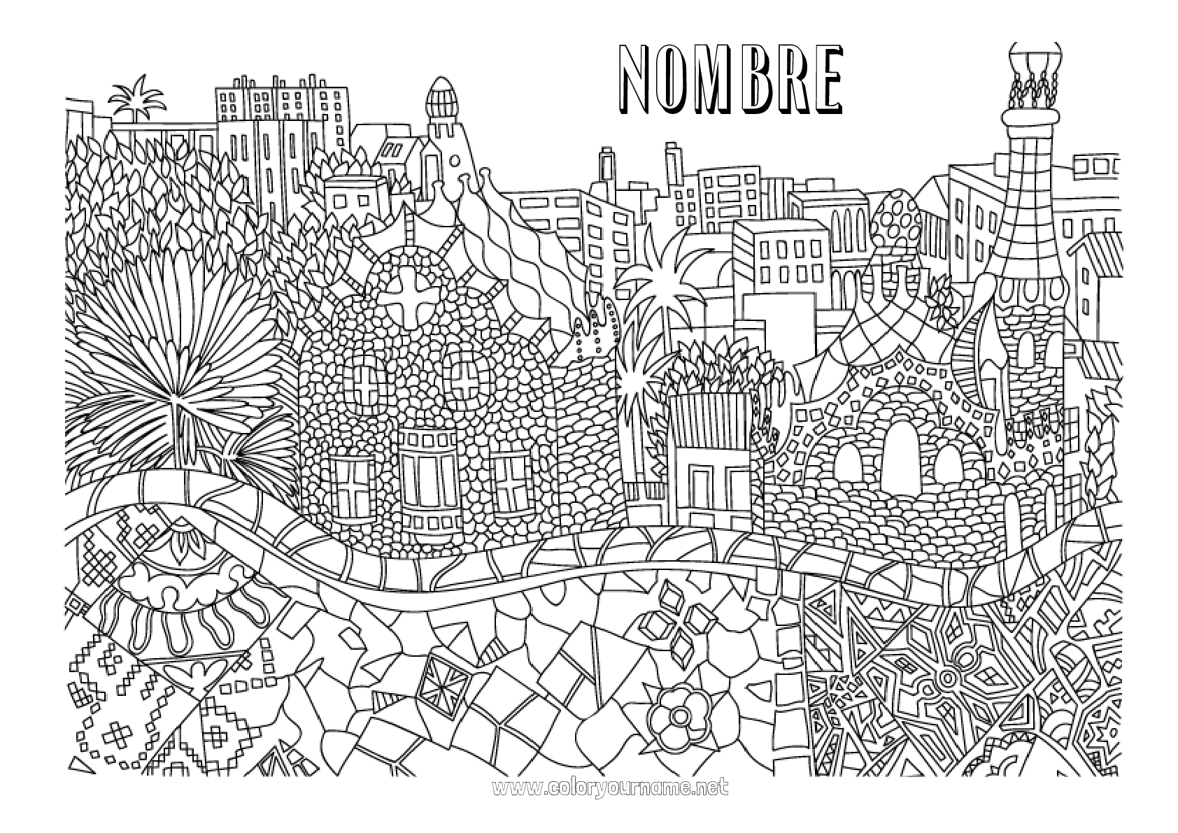 Nº de colorear 1108 - España Dibujos complejos para colorear País Nº de colorear 1108 - España Dibujos complejos para colorear País