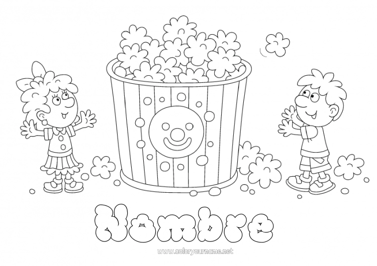 Nº de colorear 1375 - Chica Chico Alimento