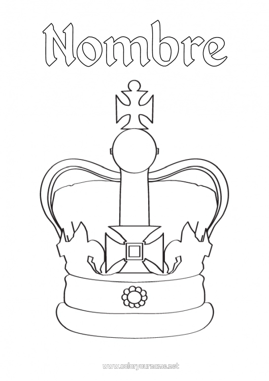 Nº de colorear 1986 - Princesa Corona Epifanía Nº de colorear 1986 - Princesa Corona Epifanía