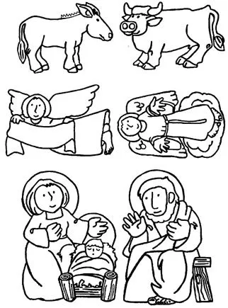 Nacimiento para colorear, recortar y pegar | Jugar y colorear Nacimiento para colorear, recortar y pegar | Jugar y colorear