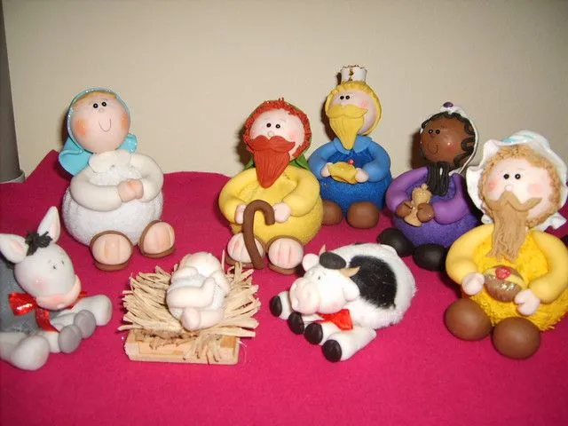 Nacimiento pasta flexible - Imagui