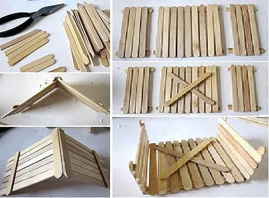 Nacimiento con material reciclado