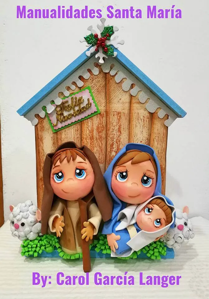 Nacimiento para Navidad en Goma eva