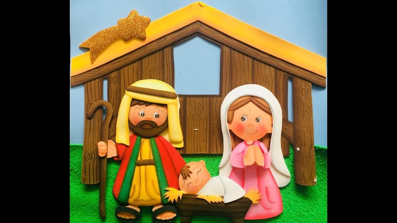 NACIMIENTO NAVIDEÑO paso a paso - Craft DIY manualidad navidad en foamy/goma eva/microporoso - YouTube NACIMIENTO NAVIDEÑO paso a paso - Craft DIY manualidad navidad en foamy/goma eva/microporoso - YouTube