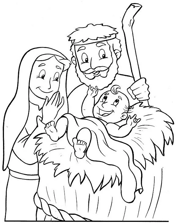 Nacimiento del niño Jesús para colorear - Imagui