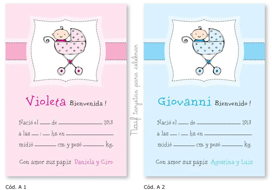 Naif tarjetas para celebrar: nacimiento
