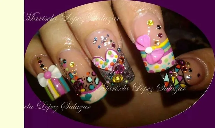 Nails largas. on Pinterest | Sinaloa Nails, Bling Nails and Nail ...