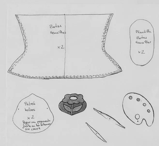 Las Nancys de Oruam: Patrones Flor, Pintora, botas, bolsos ... Las Nancys de Oruam: Patrones Flor, Pintora, botas, bolsos ...