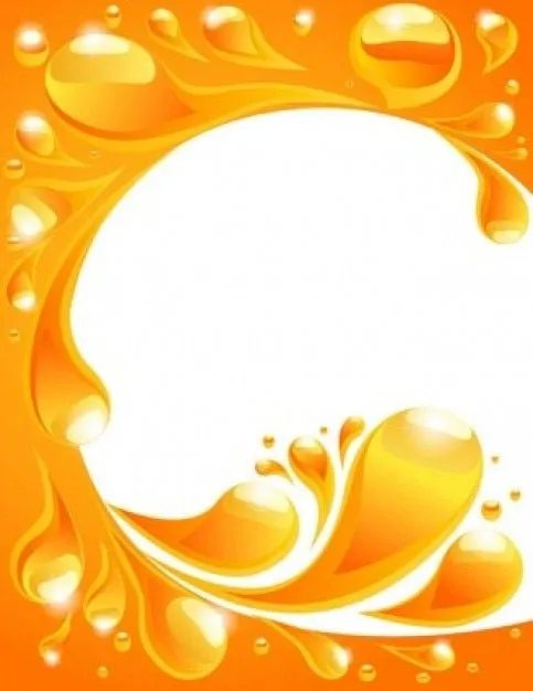 naranja brillante luz onda elegante fondo líquido libre vector ...