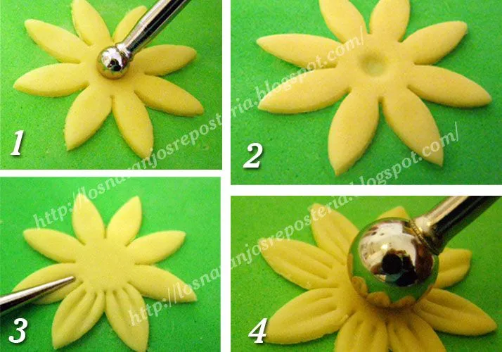 Los Naranjos - Arte y Gastronomía: Tutorial de Flores de Fondant ...