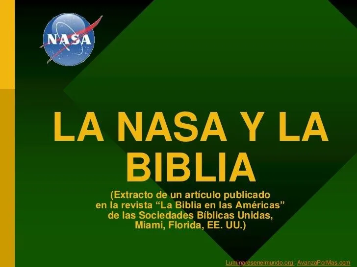 Nasa y la biblia-avanza por mas
